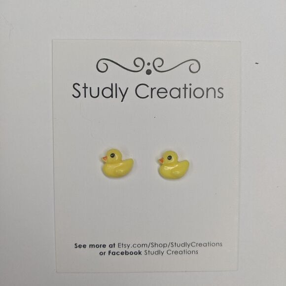 Studlycreations duck stud earrings - Picture 1 of 2